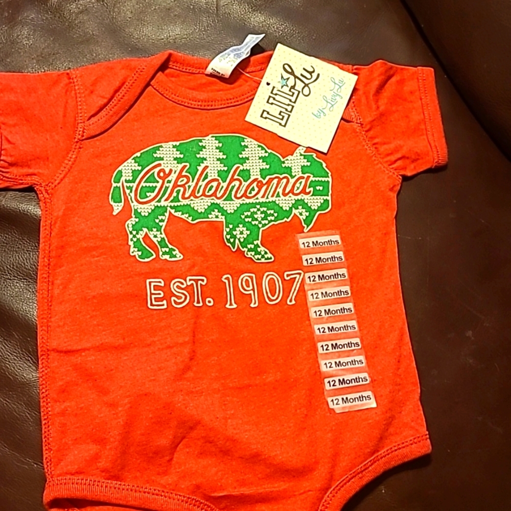 Oklahoma Buffalo onesie 12 months